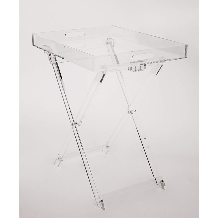 Design Styles Acrylic Folding Tray Table & Reviews Wayfair